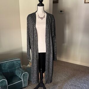 Metallic Gray Women's Sweater Cardigan